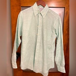 Brooks brothers, Regent fit 100% linen button down shirt